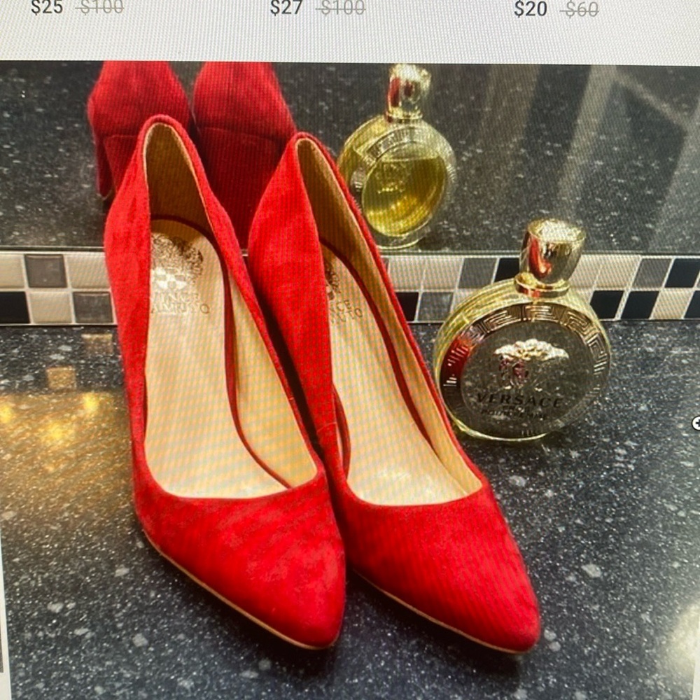 Vie Camuto size 8M Red 3.5 heel